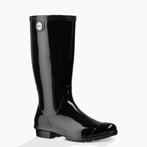 UGG Shaye Rain Boots Size 8 Black Style #1012350